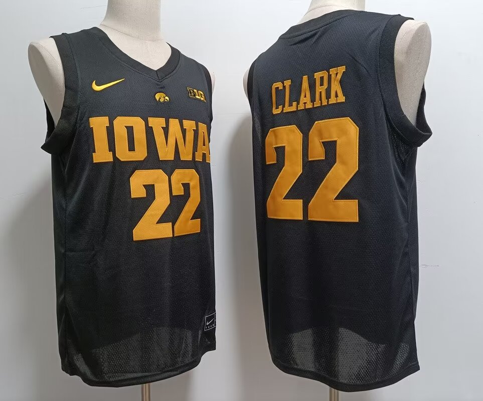 2024 NCAA Men Iowa Hawkeyes 22 Caitlin Clark black style #2 nike jerseys